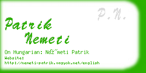 patrik nemeti business card